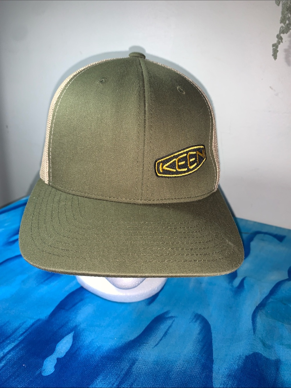 Keen Olive Green and Tan Mesh Baseball Cap Hat OSFA